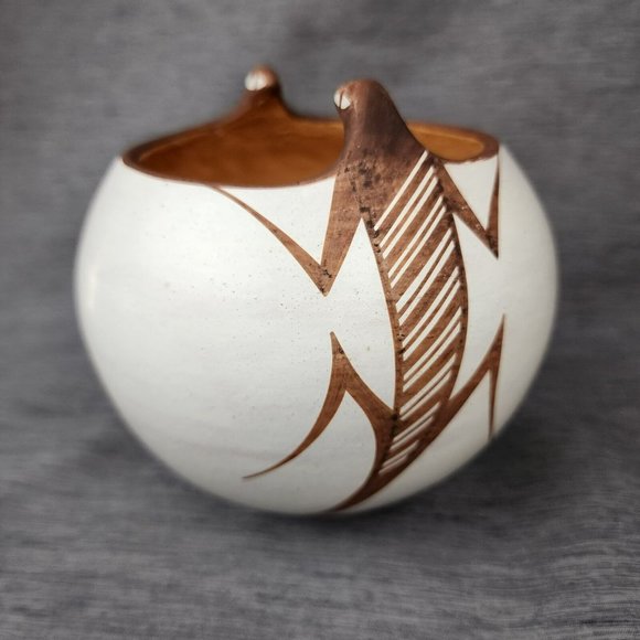 Pueblo Zuni Pottery Lizard Pot Anderson Jaime Avelia Peynetsa New Mexico Vase - Picture 3 of 10